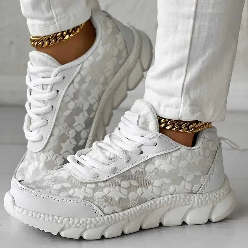 Women’s Sneakers - Cushioned Sole - Casual Comfort Fit