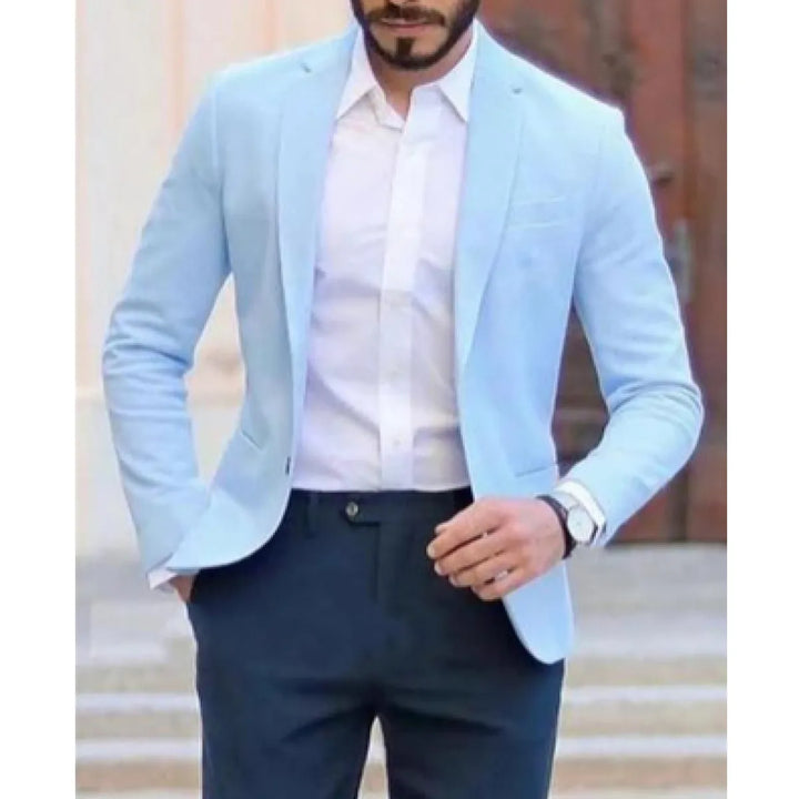 Men’s Blazer – Tailored Slim Fit – Breathable Blend – Single-Breasted – Classic Lapel