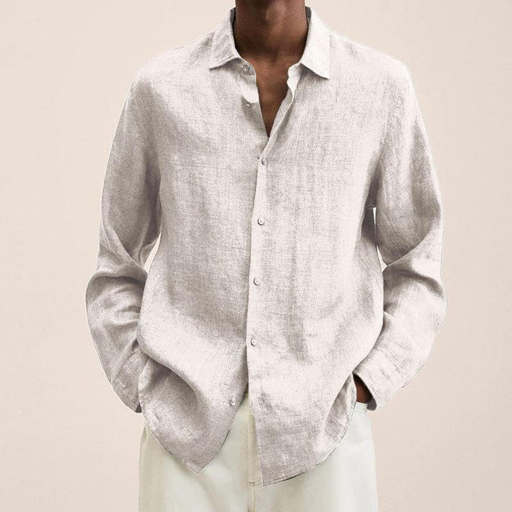 Men’s Button-Down Shirt – Relaxed Fit – Natural Fibers – Long Sleeve Casual Style