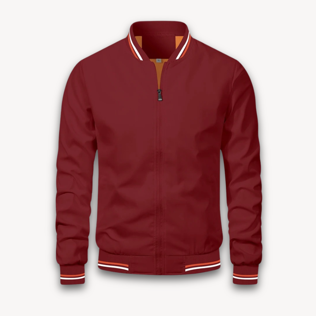 Men’s Bomber Jacket – Relaxed Fit – Zip-Up Front – Ribbed Trim – Breathable Outerwear