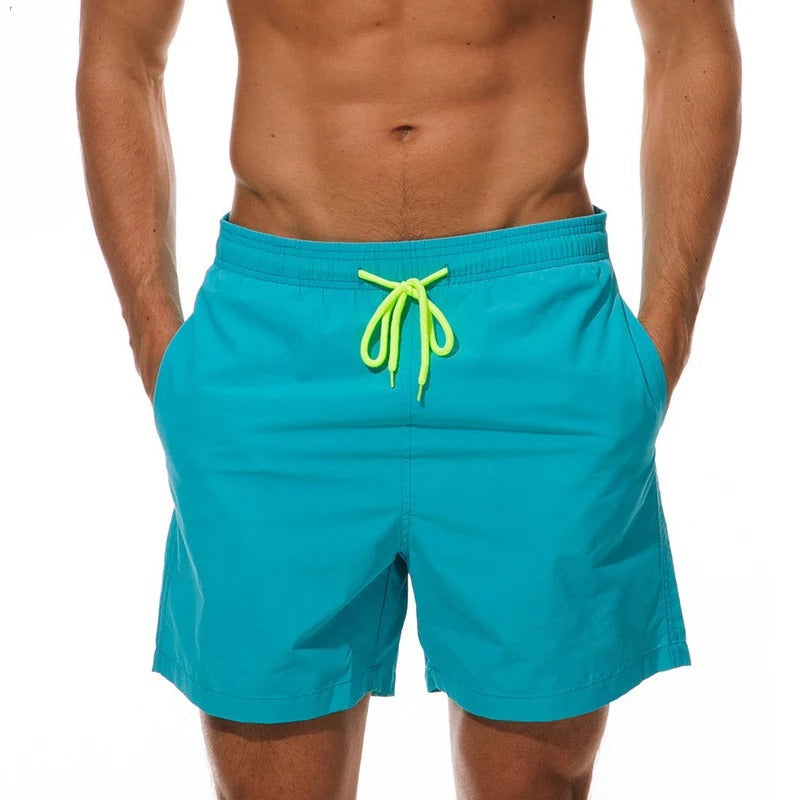 Men’s Swim Shorts – Relaxed Fit – Fast Drying – Elastic Waist – Side Pockets