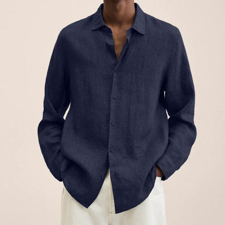 Men’s Button-Down Shirt – Relaxed Fit – Natural Fibers – Long Sleeve Casual Style