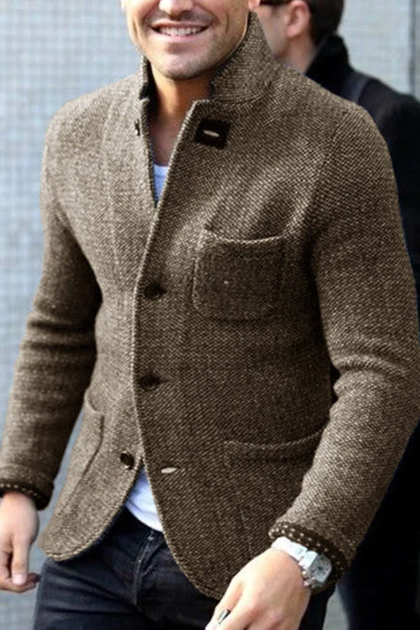 Men’s Blazer – Slim Fit – Tailored Silhouette – Notched Collar – Wool Blend