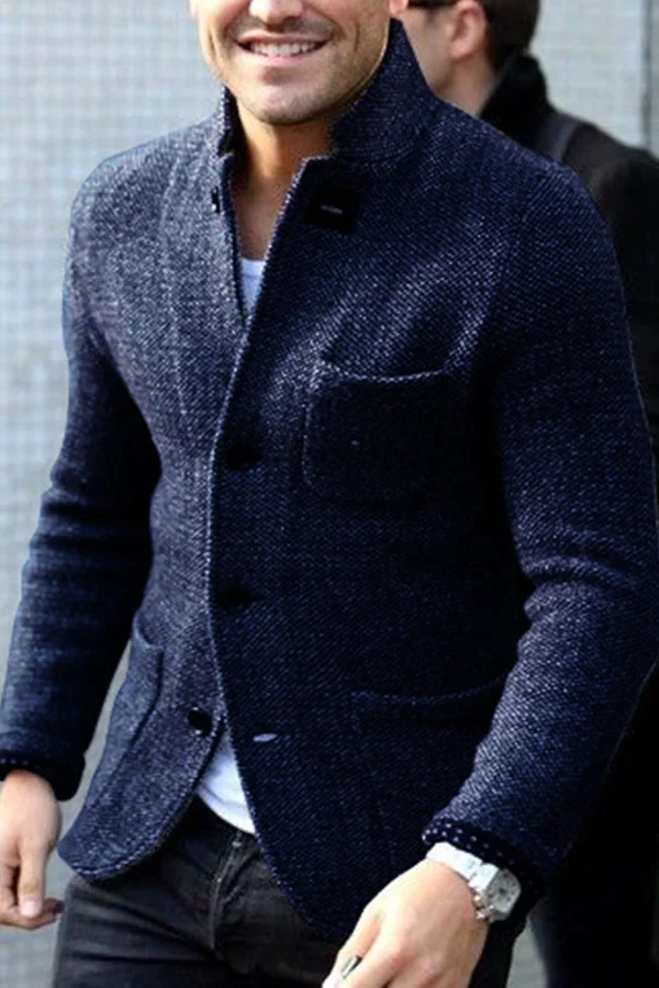 Men’s Blazer – Slim Fit – Tailored Silhouette – Notched Collar – Wool Blend
