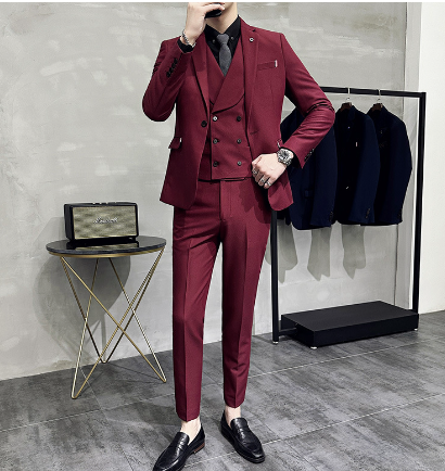 Men’s Three-Piece Suit – Tailored Fit – Formal Business Wear