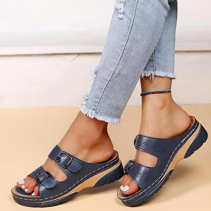 Women’s Sandals – Ergonomic Fit – Adjustable Buckle – Breathable Slip-On Comfort