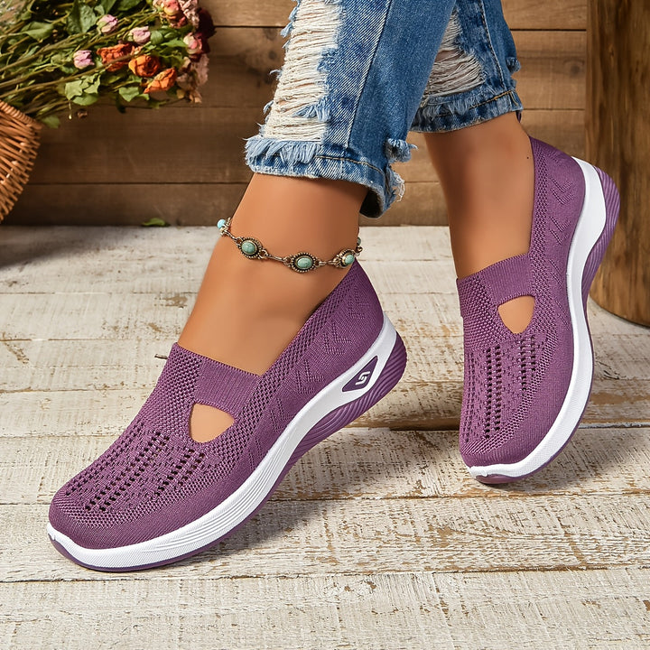 Women’s Slip-On Sneakers – Cushioned Sole – Low-Cut Everyday Comfort