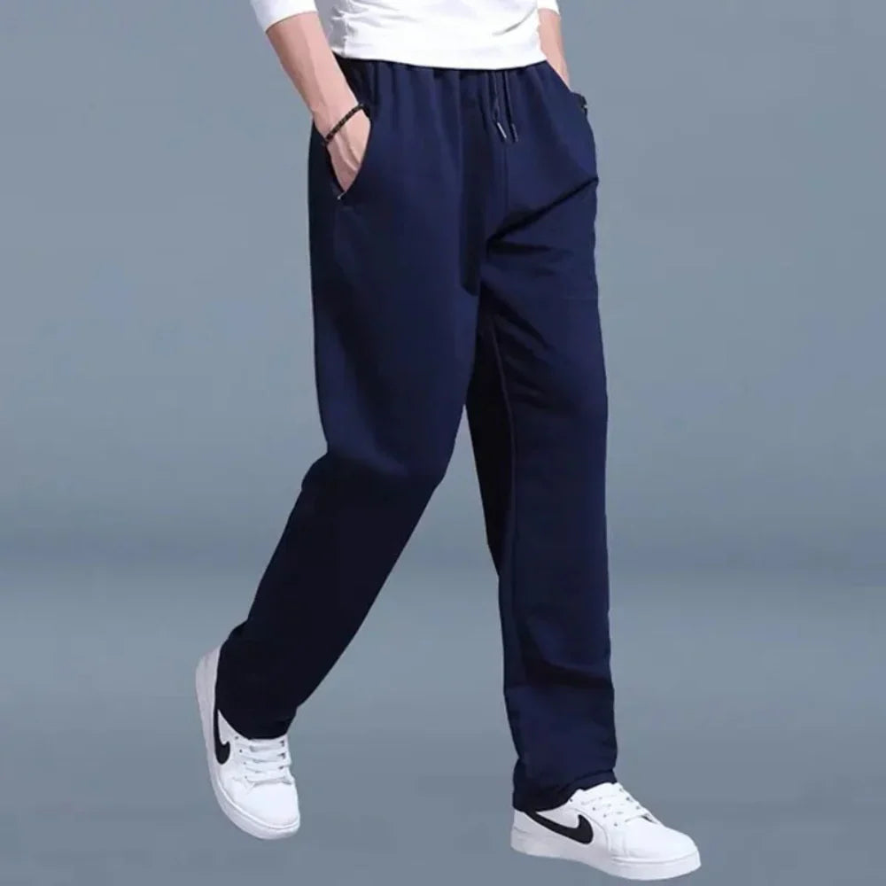 Men’s Jogging Pants - Relaxed Fit - Breathable Blend - Drawstring Waist - Casual Wear