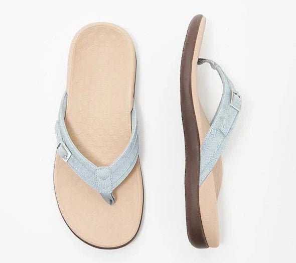 Women’s Flip-Flops – Cushioned Footbed – Orthopedic Support – Adjustable Strap Design
