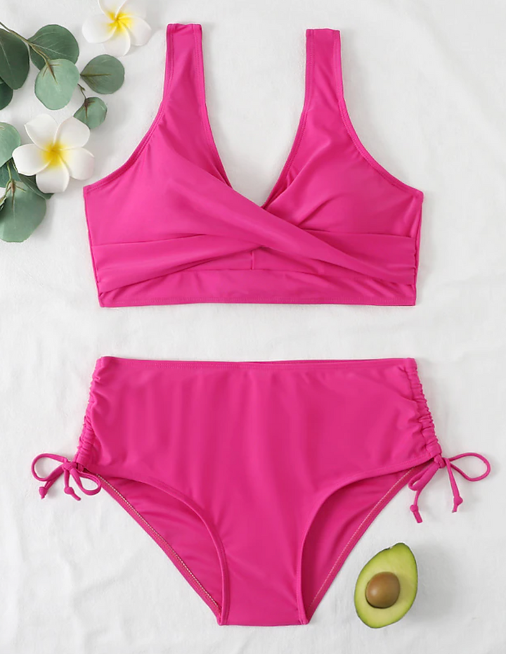 Women’s Bikini Set – Wrap Top – Adjustable Tie Bottom – Breathable Stretch Fit