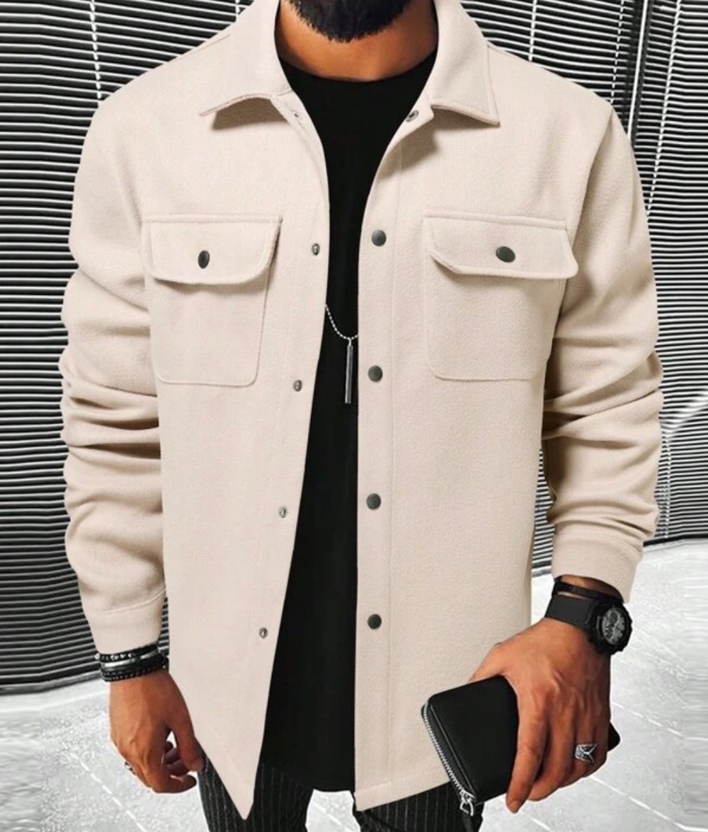 Men’s Casual Shirt - Relaxed Fit - Soft Touch Fabric - Button Down with Chest Pockets