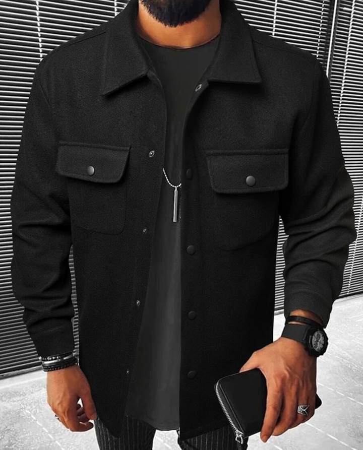 Men’s Casual Shirt - Relaxed Fit - Soft Touch Fabric - Button Down with Chest Pockets