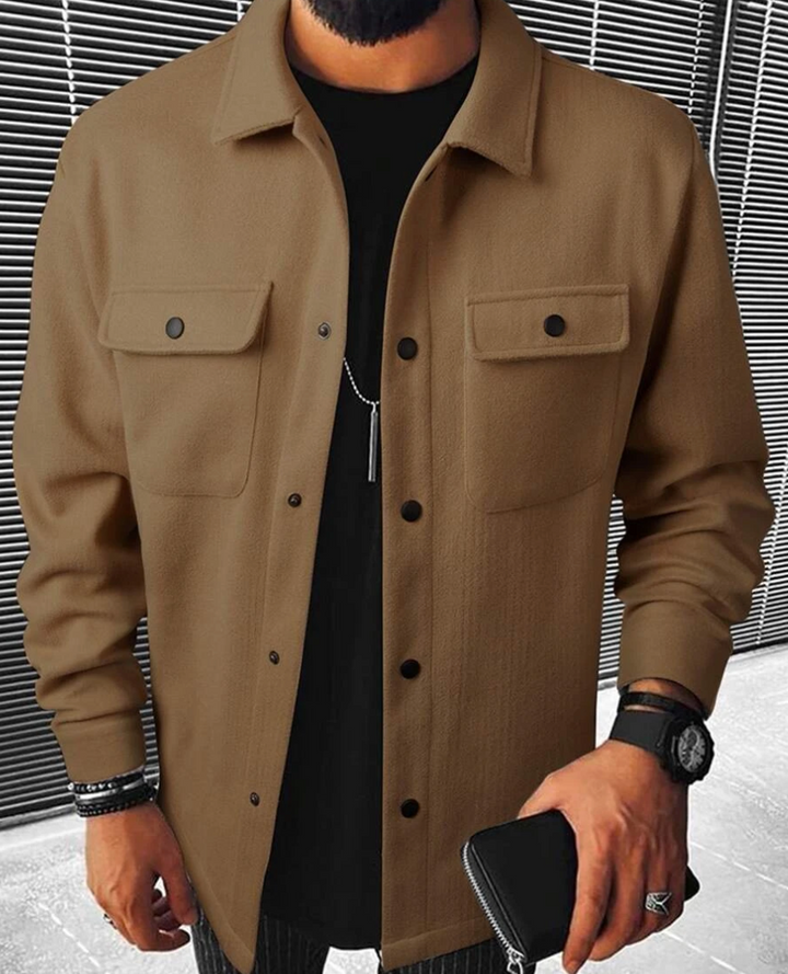 Men’s Casual Shirt - Relaxed Fit - Soft Touch Fabric - Button Down with Chest Pockets
