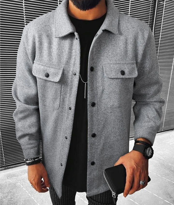 Men’s Casual Shirt - Relaxed Fit - Soft Touch Fabric - Button Down with Chest Pockets
