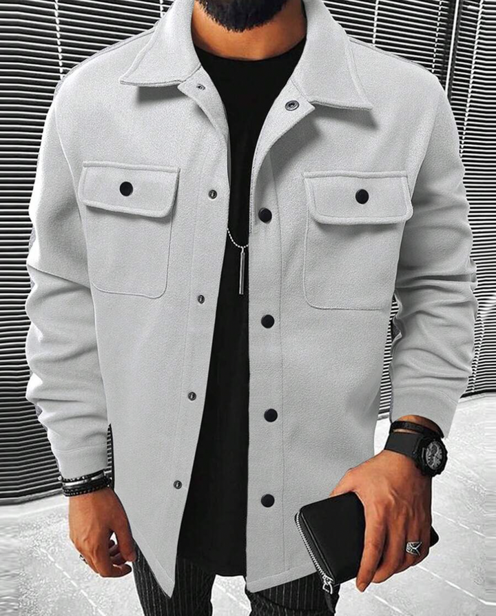 Men’s Casual Shirt - Relaxed Fit - Soft Touch Fabric - Button Down with Chest Pockets