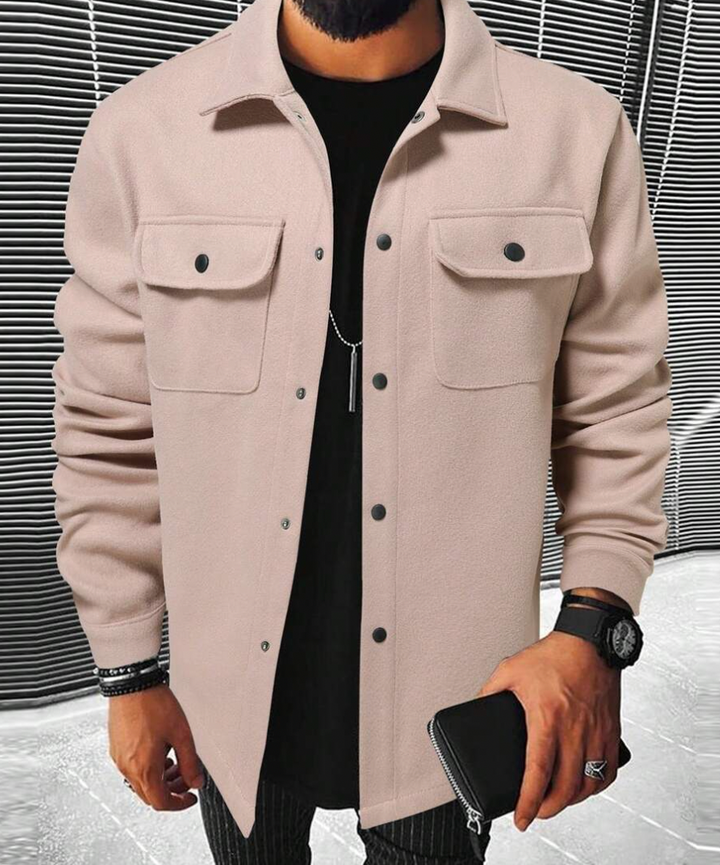 Men’s Casual Shirt - Relaxed Fit - Soft Touch Fabric - Button Down with Chest Pockets