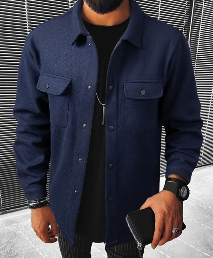 Men’s Casual Shirt - Relaxed Fit - Soft Touch Fabric - Button Down with Chest Pockets