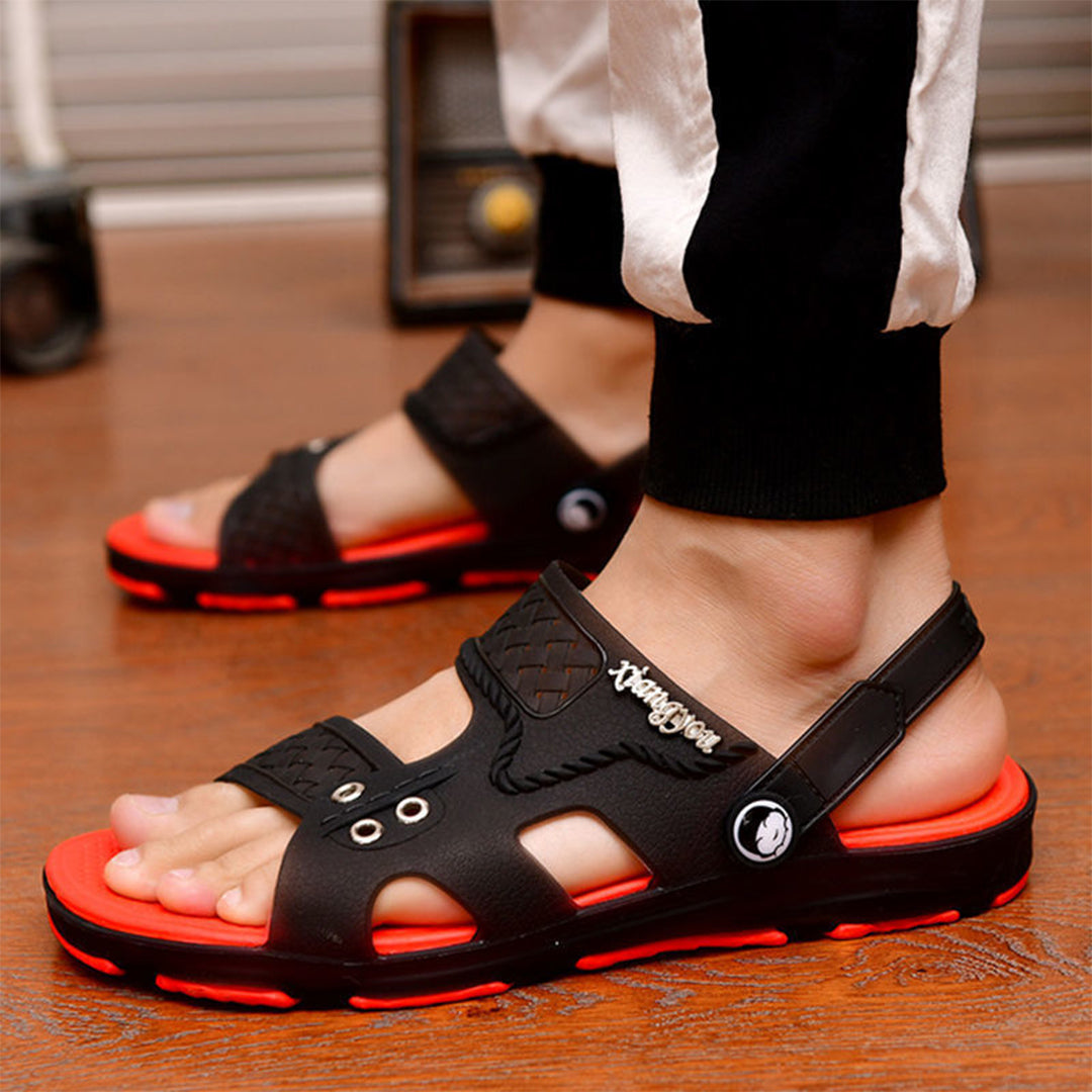 Men’s Sandals – Cushioned Sole – Adjustable Fit – Open Toe Casual Comfort