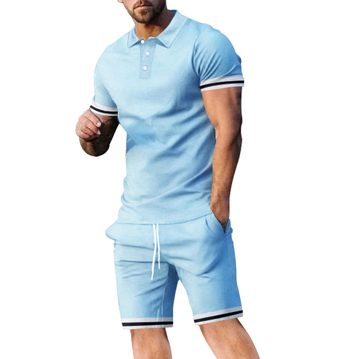 Men’s Polo Shirt and Shorts Set – Slim Fit – Cotton Blend – Sporty Style