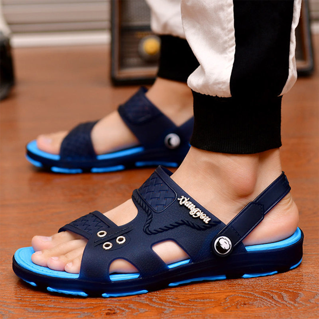 Men’s Sandals – Cushioned Sole – Adjustable Fit – Open Toe Casual Comfort