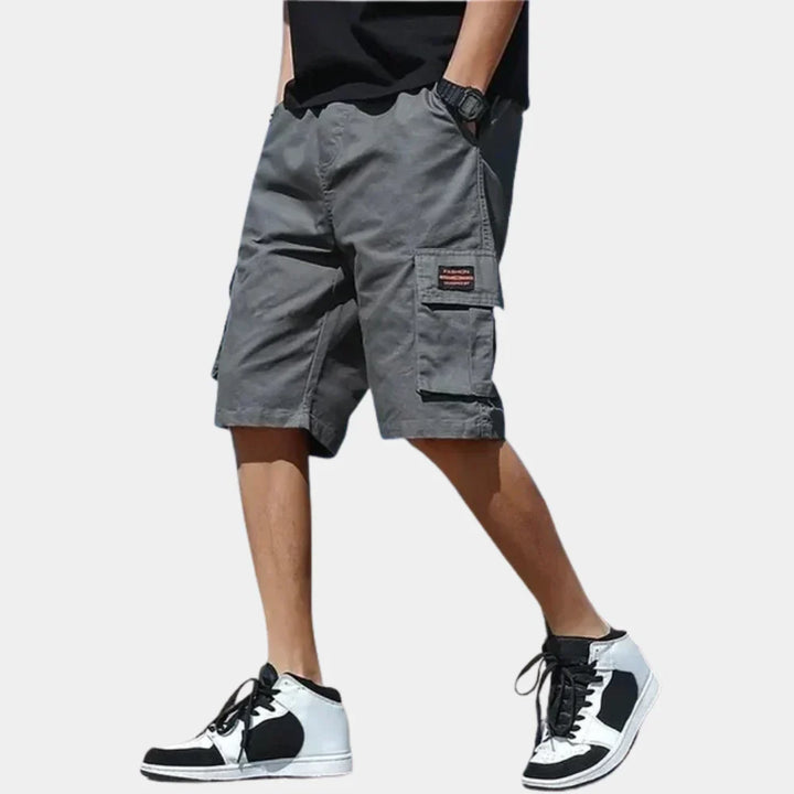 Men’s Cargo Shorts – Relaxed Fit – Knee Length – Breathable Blend – Multi Pocket Design
