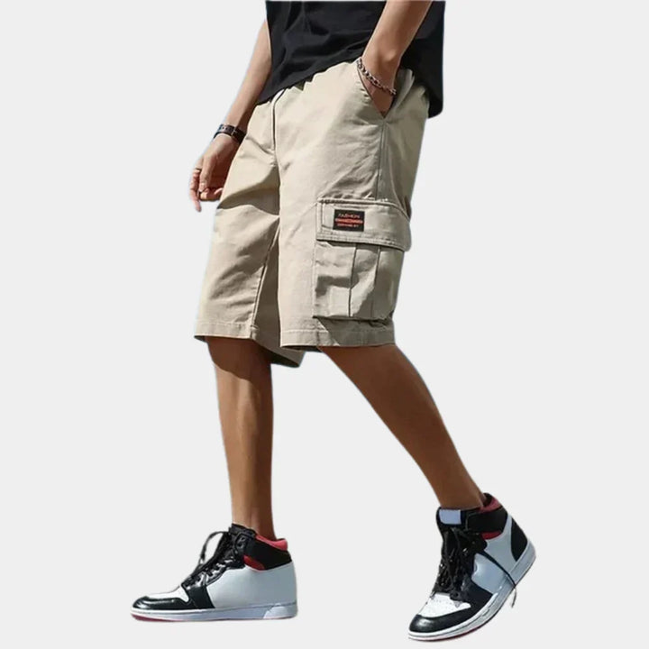 Men’s Cargo Shorts – Relaxed Fit – Knee Length – Breathable Blend – Multi Pocket Design