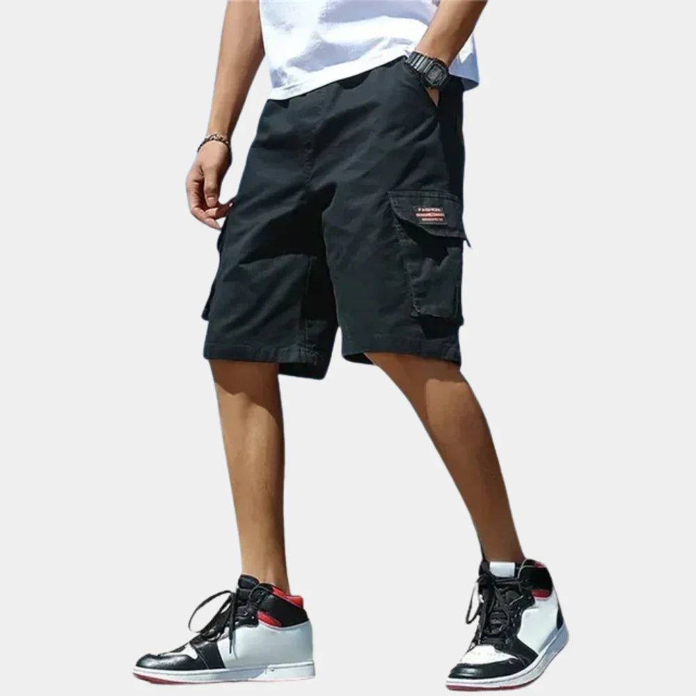 Men’s Cargo Shorts – Relaxed Fit – Knee Length – Breathable Blend – Multi Pocket Design