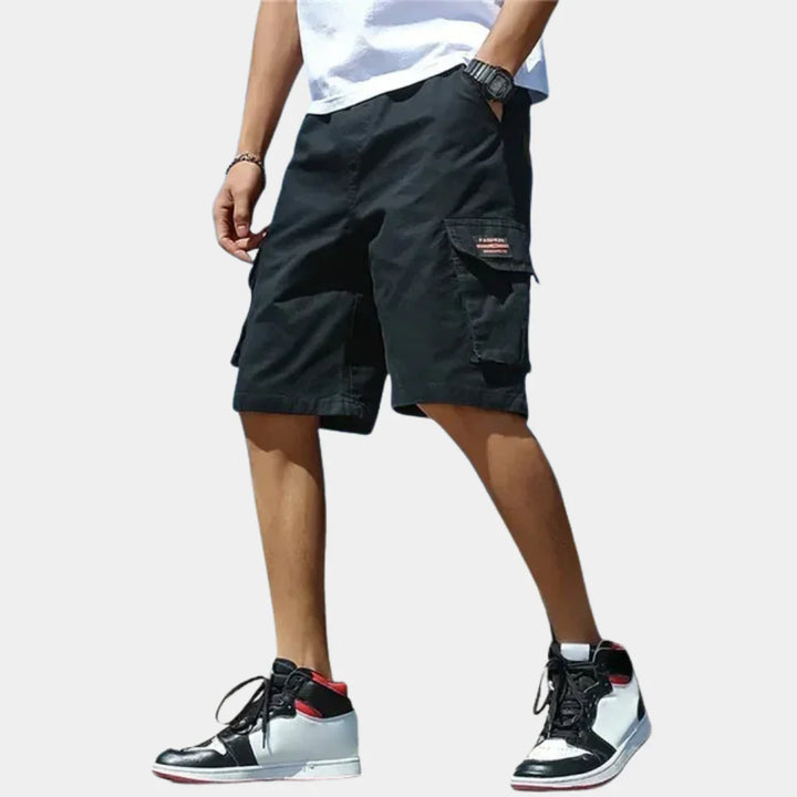 Men’s Cargo Shorts – Relaxed Fit – Knee Length – Breathable Blend – Multi Pocket Design