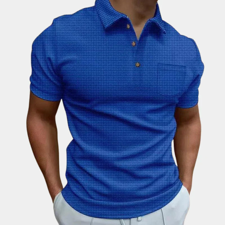 Men’s Polo Shirt - Slim Fit - Soft Knit - Short Sleeve - Casual Tailored Look