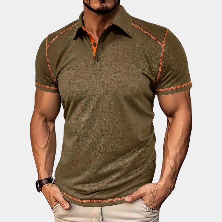 Men’s Polo Shirt - Slim Fit - Soft Knit - Short Sleeve - Tailored Casual Style