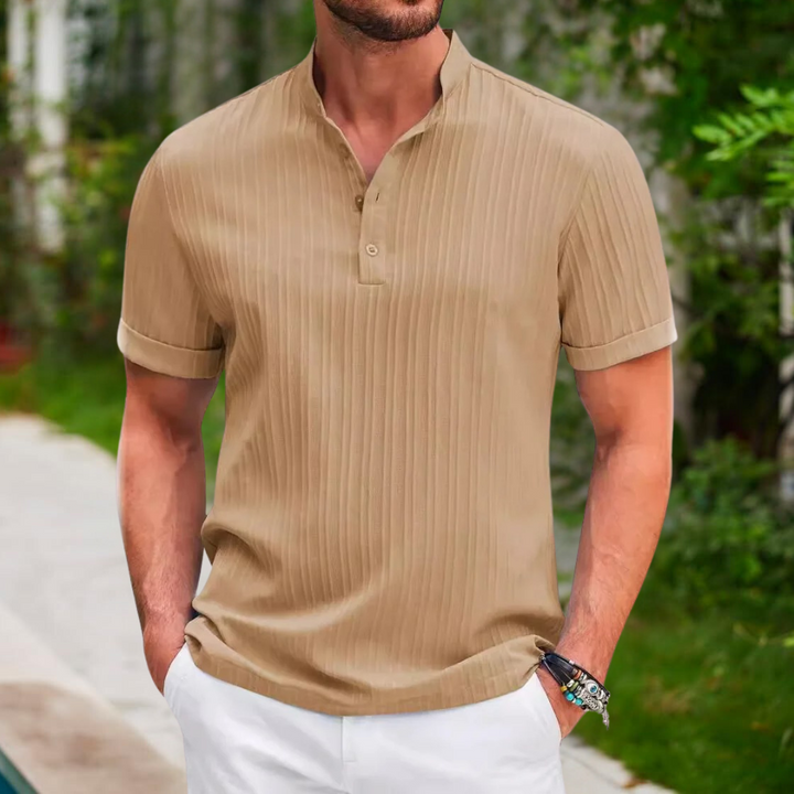 Men’s Polo Shirt - Breathable Blend - Standard Fit - Textured Short Sleeve Casual Wear