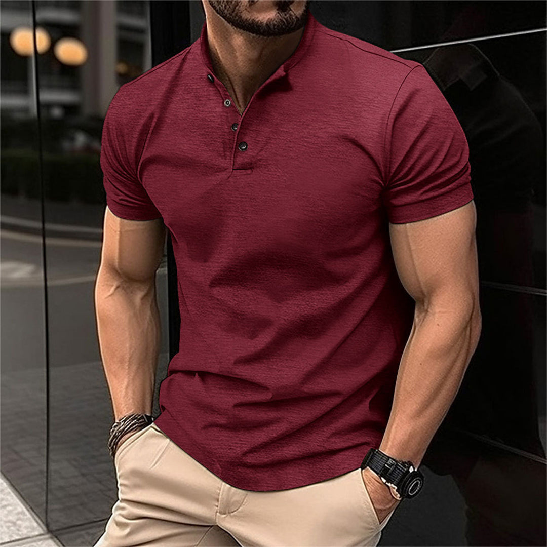 Men’s Polo Shirt - Slim Fit - Soft Knit - Short Sleeve - Tailored Casual Style