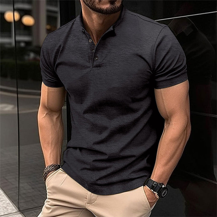 Men’s Polo Shirt - Slim Fit - Soft Knit - Short Sleeve - Tailored Casual Style