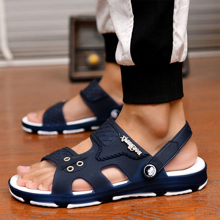 Men’s Sandals – Cushioned Sole – Adjustable Fit – Open Toe Casual Comfort