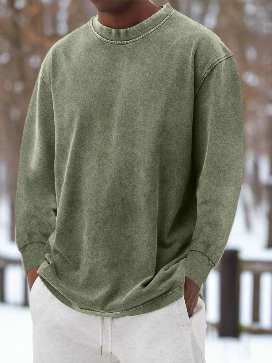 Men’s Crewneck Sweater – Soft Knit – Relaxed Fit – Long Sleeve