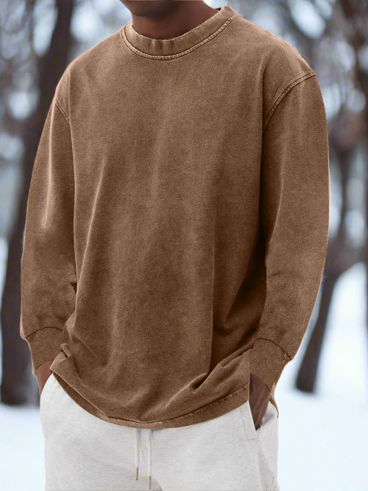 Men’s Crewneck Sweater – Soft Knit – Relaxed Fit – Long Sleeve