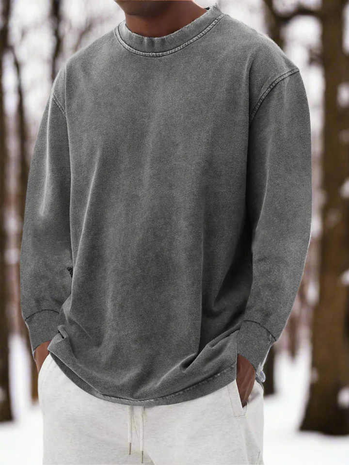 Men’s Crewneck Sweater – Soft Knit – Relaxed Fit – Long Sleeve