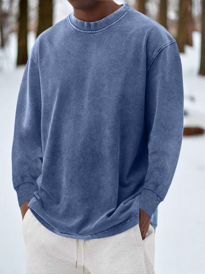 Men’s Crewneck Sweater – Soft Knit – Relaxed Fit – Long Sleeve