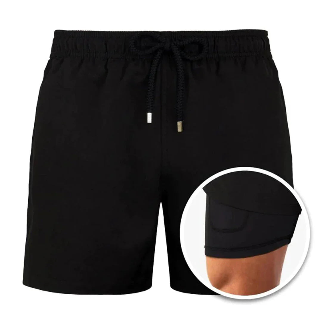Men’s Swim Shorts – Quick-Dry Breathable Blend – Relaxed Fit – Mid-Thigh Length