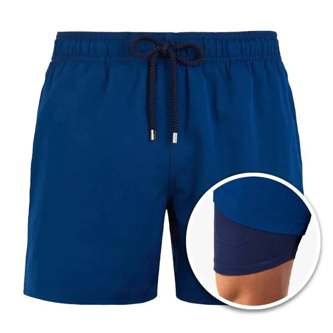 Men’s Swim Shorts – Quick-Dry Breathable Blend – Relaxed Fit – Mid-Thigh Length