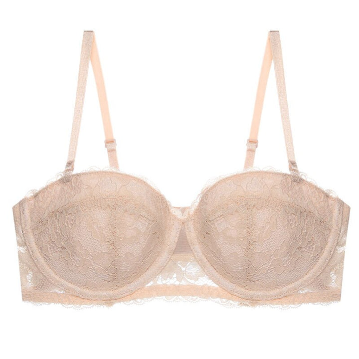 Women’s Balconette Bra – Lace Design – Underwired Support – Adjustable Straps