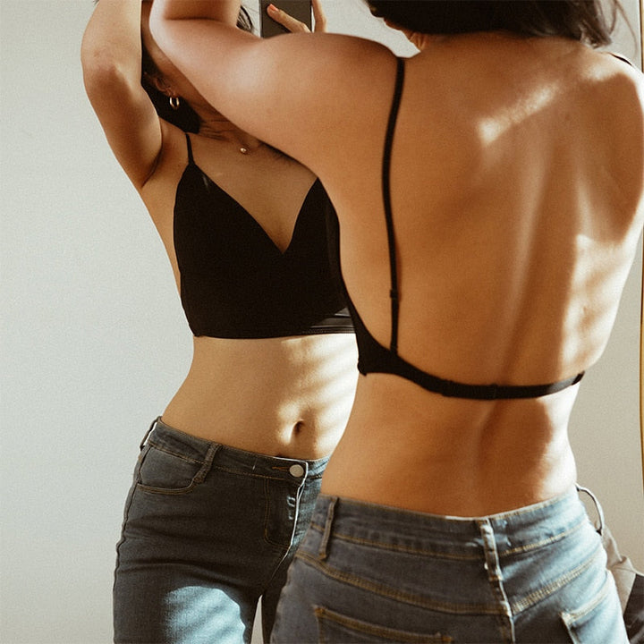Women’s Bralette – Light Support – V-Neck – Seamless Fit – Breathable Blend – Adjustable Straps