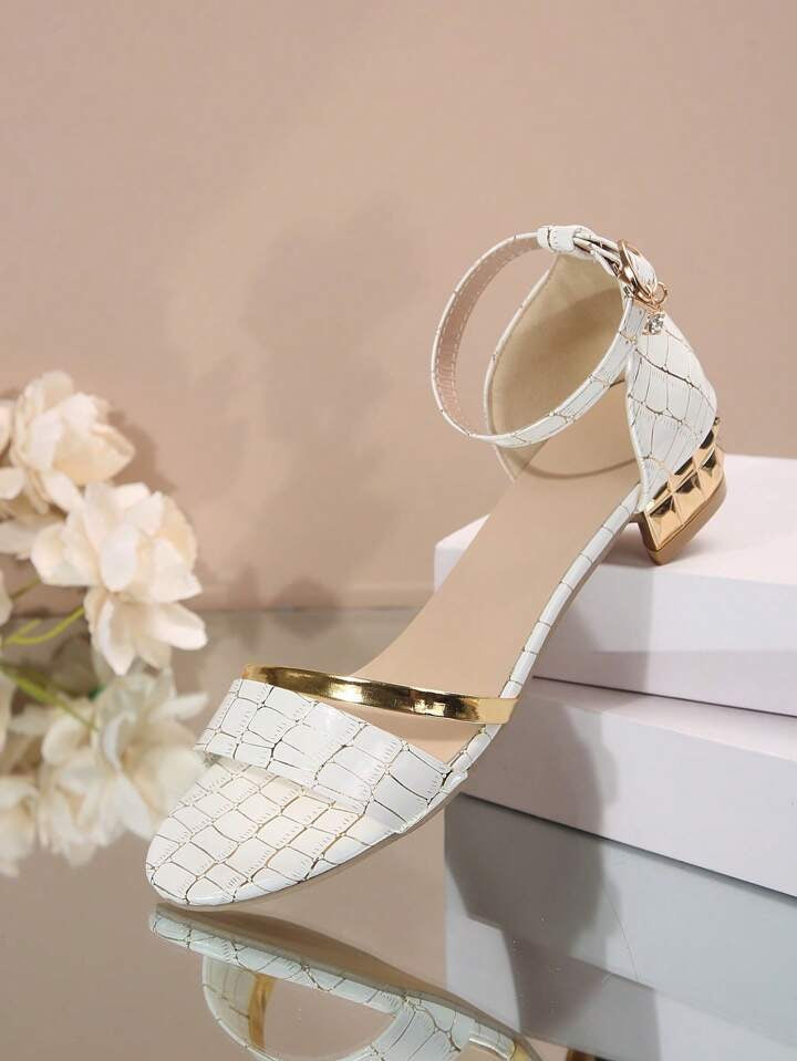 Women’s Sandals – Open Toe – Ankle Strap – Supportive Fit – Elegant Low Block Heel