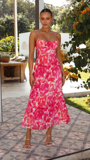 Women's Slip Dress - Satin Silk Texture - Spaghetti Straps - Elegant Evening Wear