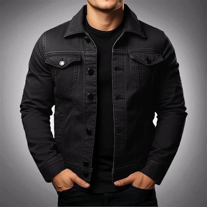 Men’s Jacket – Structured Fit – Button Front – Classic Collar – Casual Layering