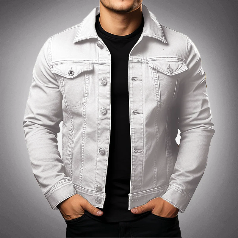 Men’s Jacket – Structured Fit – Button Front – Classic Collar – Casual Layering