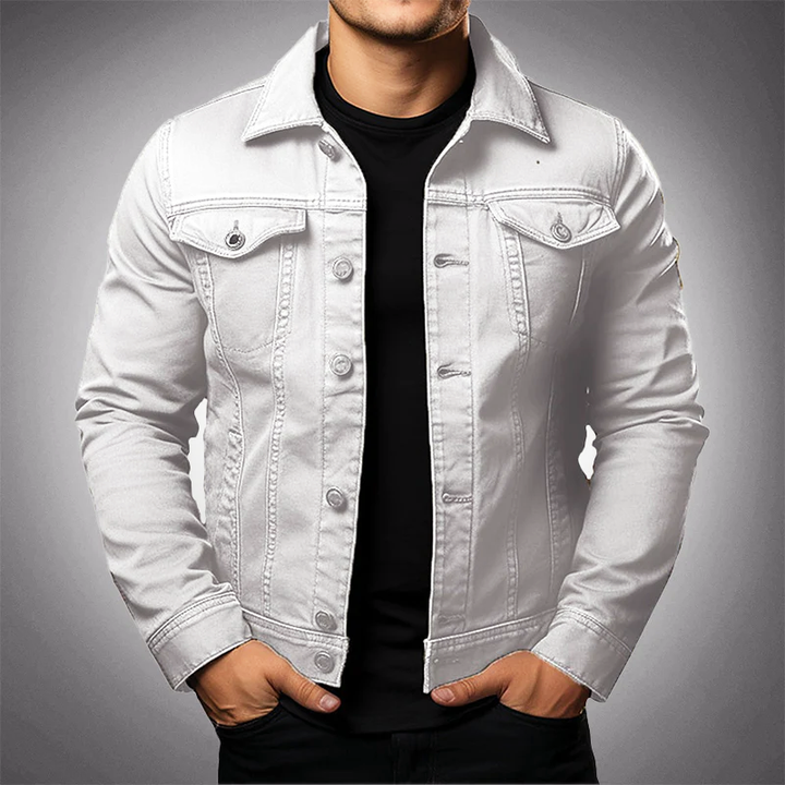 Men’s Jacket – Structured Fit – Button Front – Classic Collar – Casual Layering