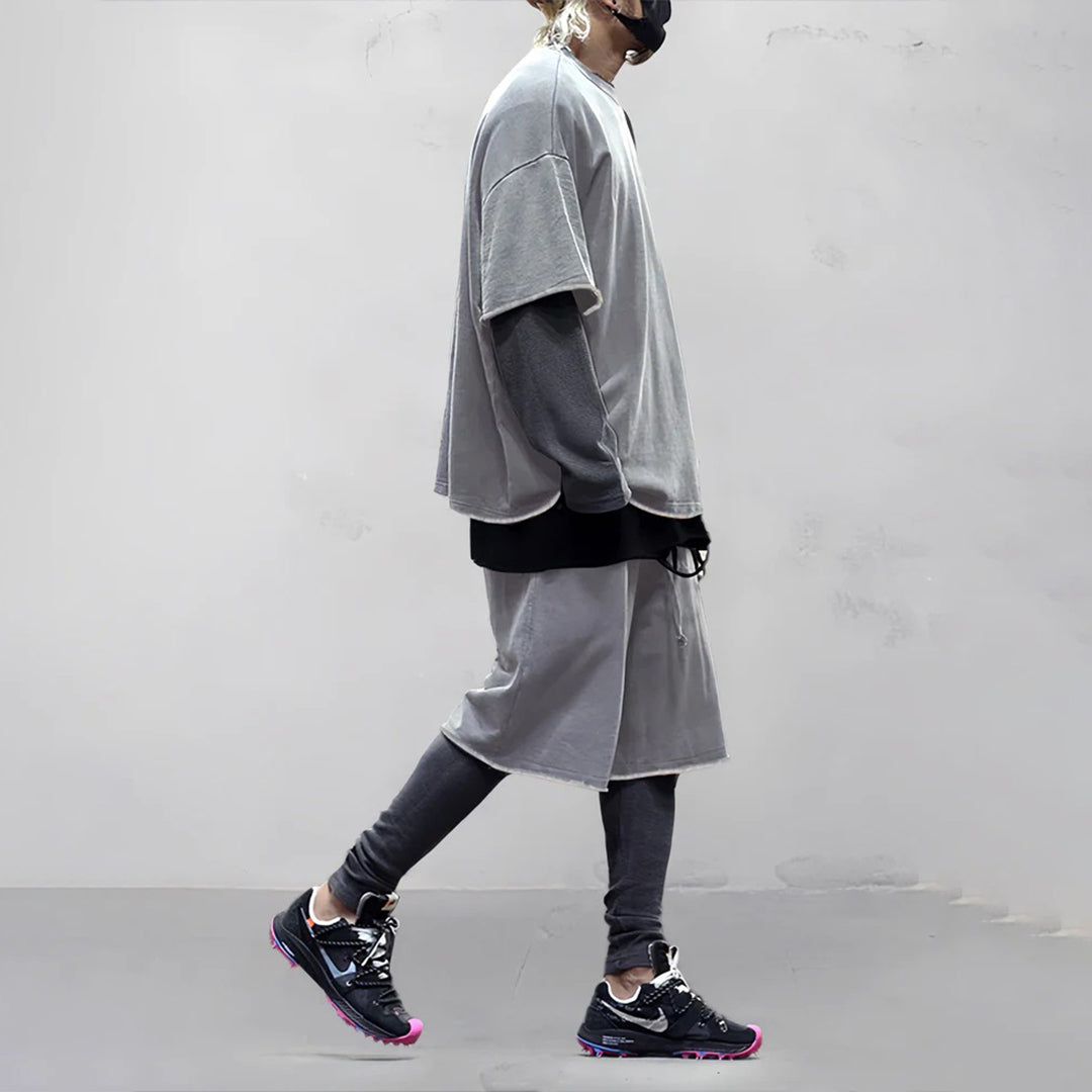 Men’s Lounge Set – Oversized T-Shirt and Shorts – Relaxed Fit – Cotton Blend