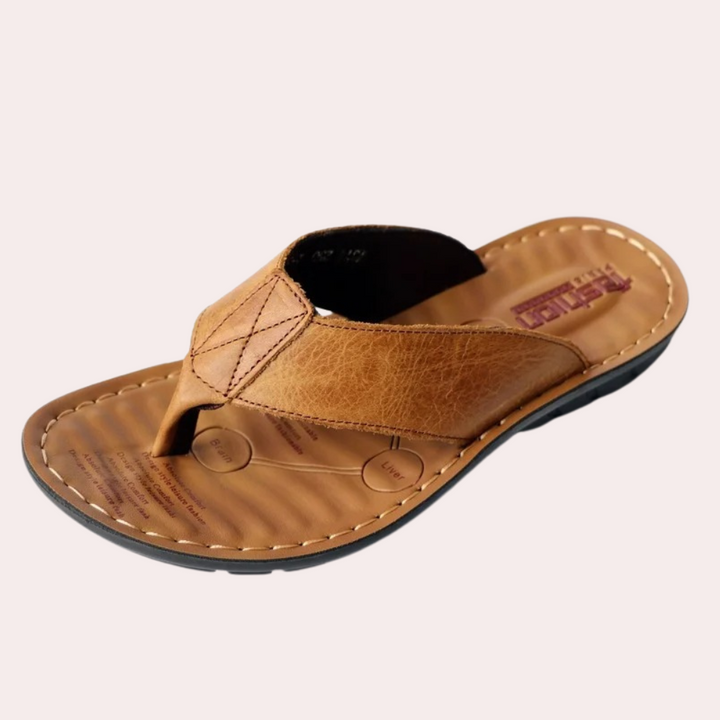 Men’s Slippers – Open Toe – Cushioned Footbed – Slip-On Ergonomic Casual Style