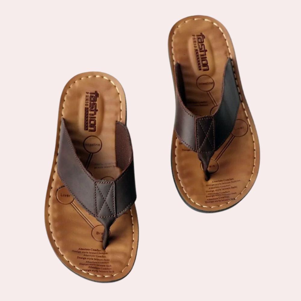 Men’s Slippers – Open Toe – Cushioned Footbed – Slip-On Ergonomic Casual Style
